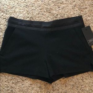 NWT Zara Black tuxedo shorts w/ lace detail